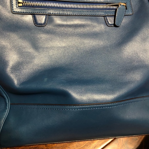 Blue Leather Coach Tanner Bag - Picture 4 of 6
